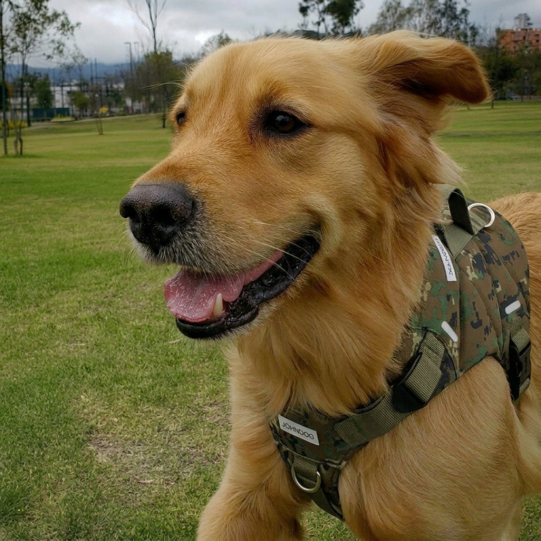 Arnes Elite  Johndog color Verde Militar Producto en uso 