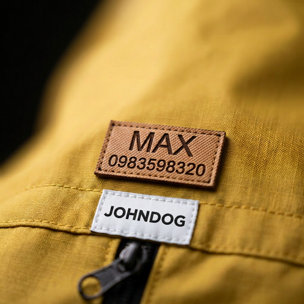 Chubasquero AguaCero Johndog color Amarillo vista frontal Identificacion