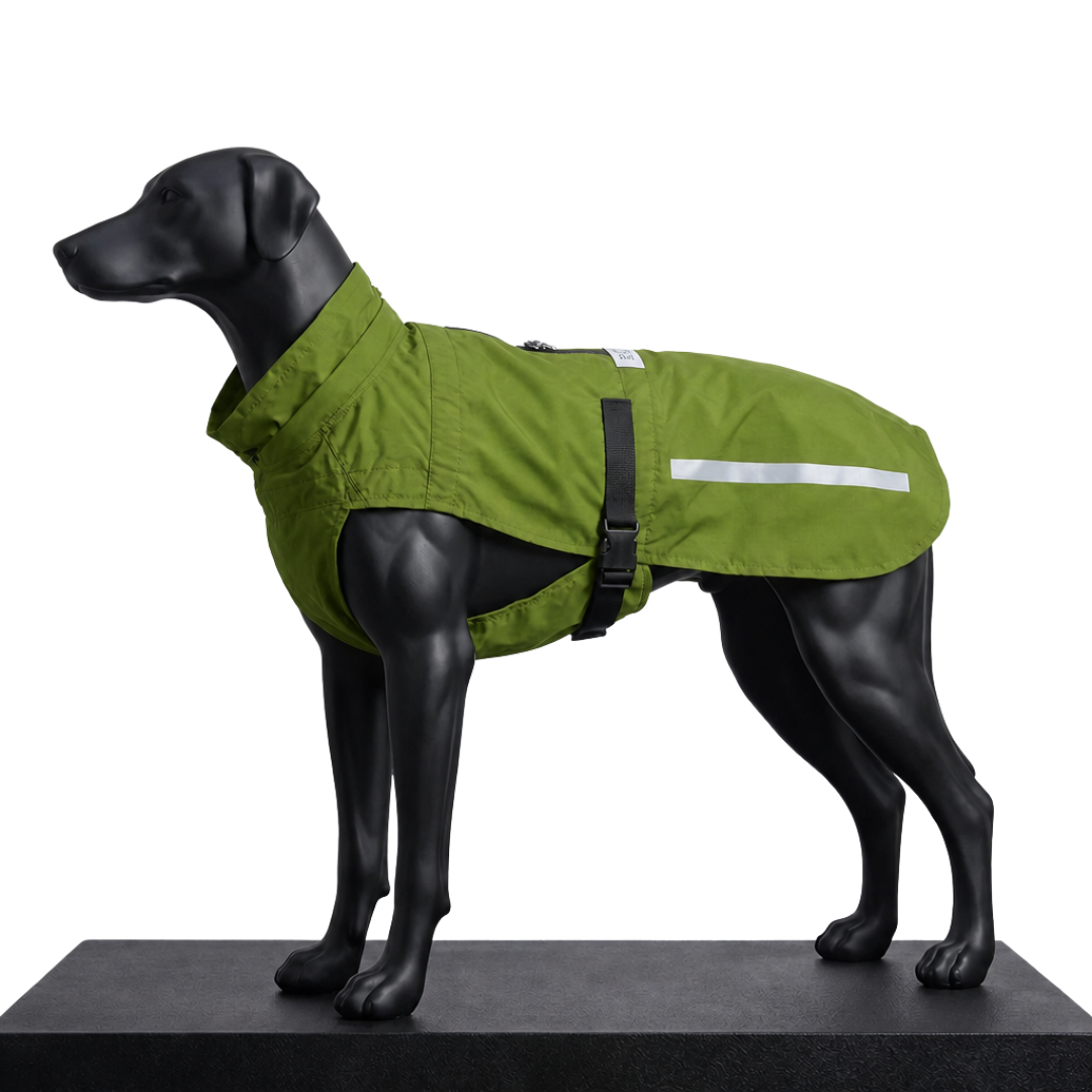 Chubasquero AguaCero Johndog color VERDE vista LATERAL producto principal maniqui