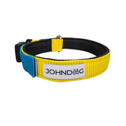 Collar Confort Johndog color Amarillo Azul Cielo  3cm producto principal