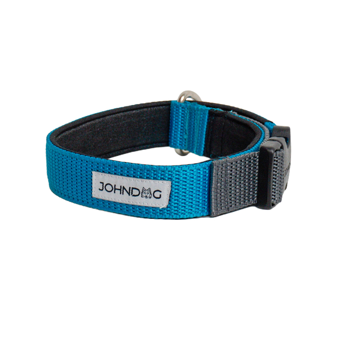 Collar Confort Johndog color Azul Cielo Gris  3cm producto principal