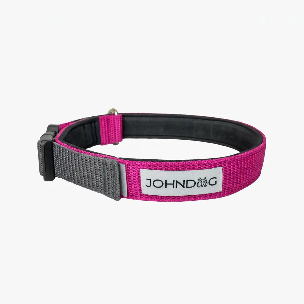 Collar Confort Johndog color fucsia gris producto principal