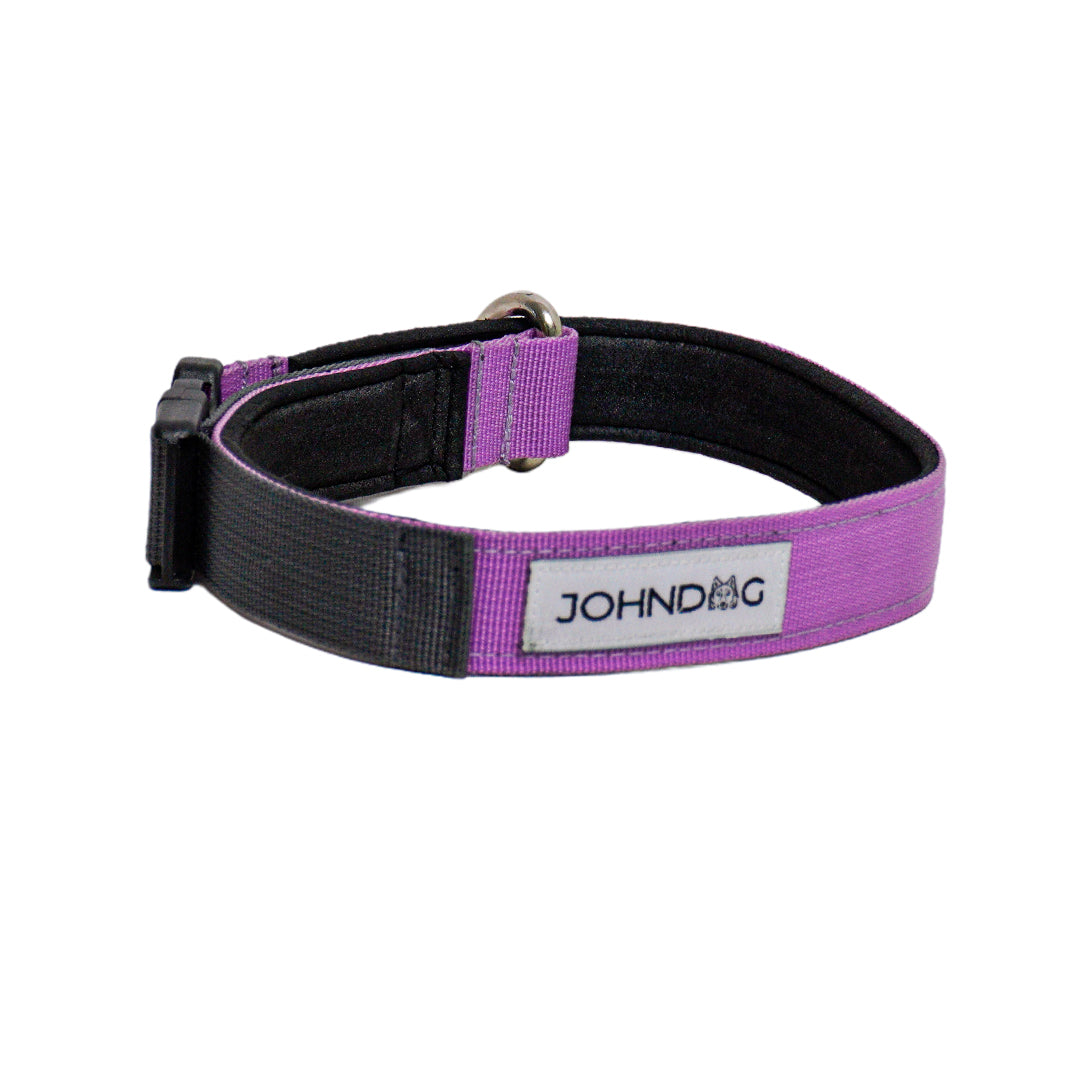 Collar Confort Johndog color Lila Gris  2,5cm producto principal