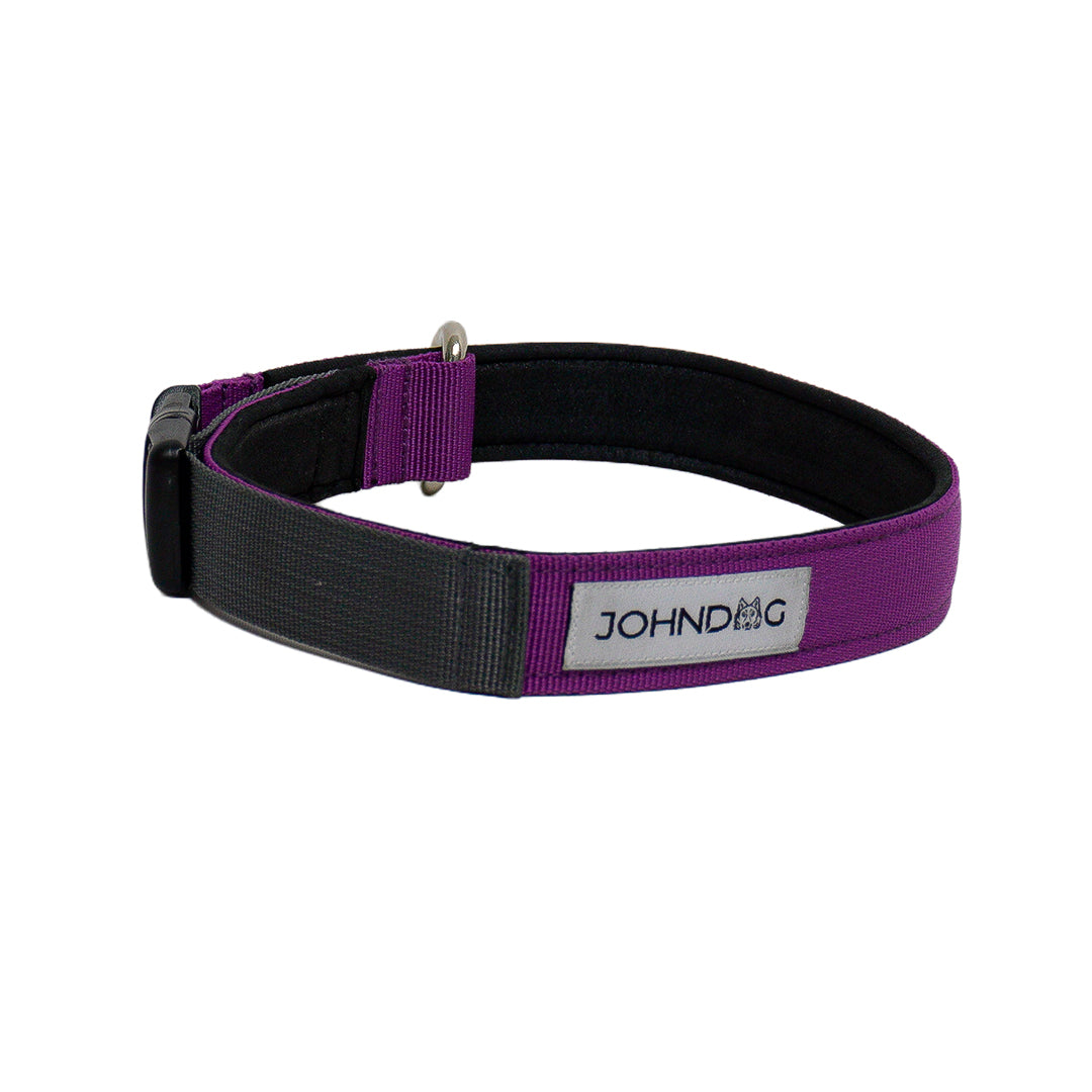 Collar Confort Johndog color Morado Gris 2,5cm producto principal