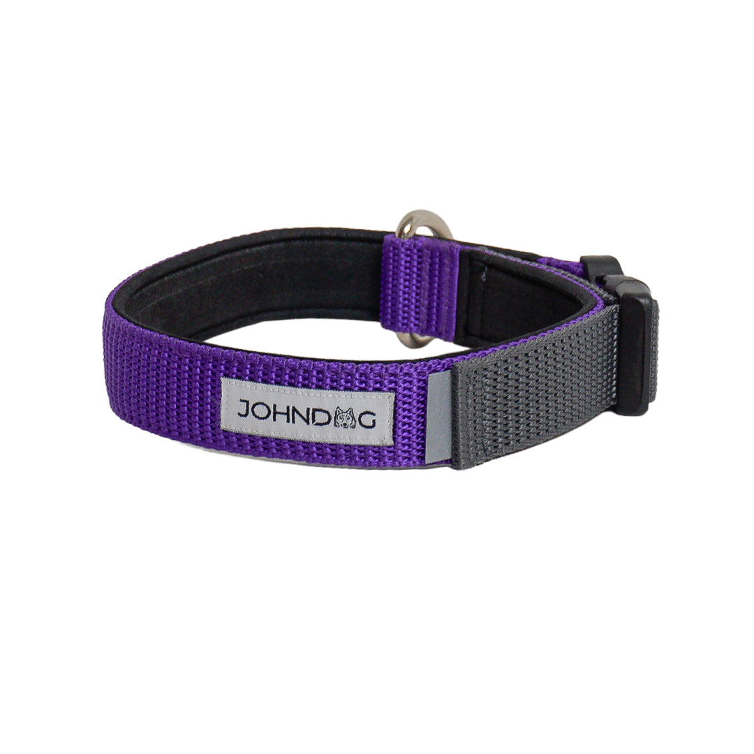 Collar Confort Johndog color Morado Gris 3cm producto principal
