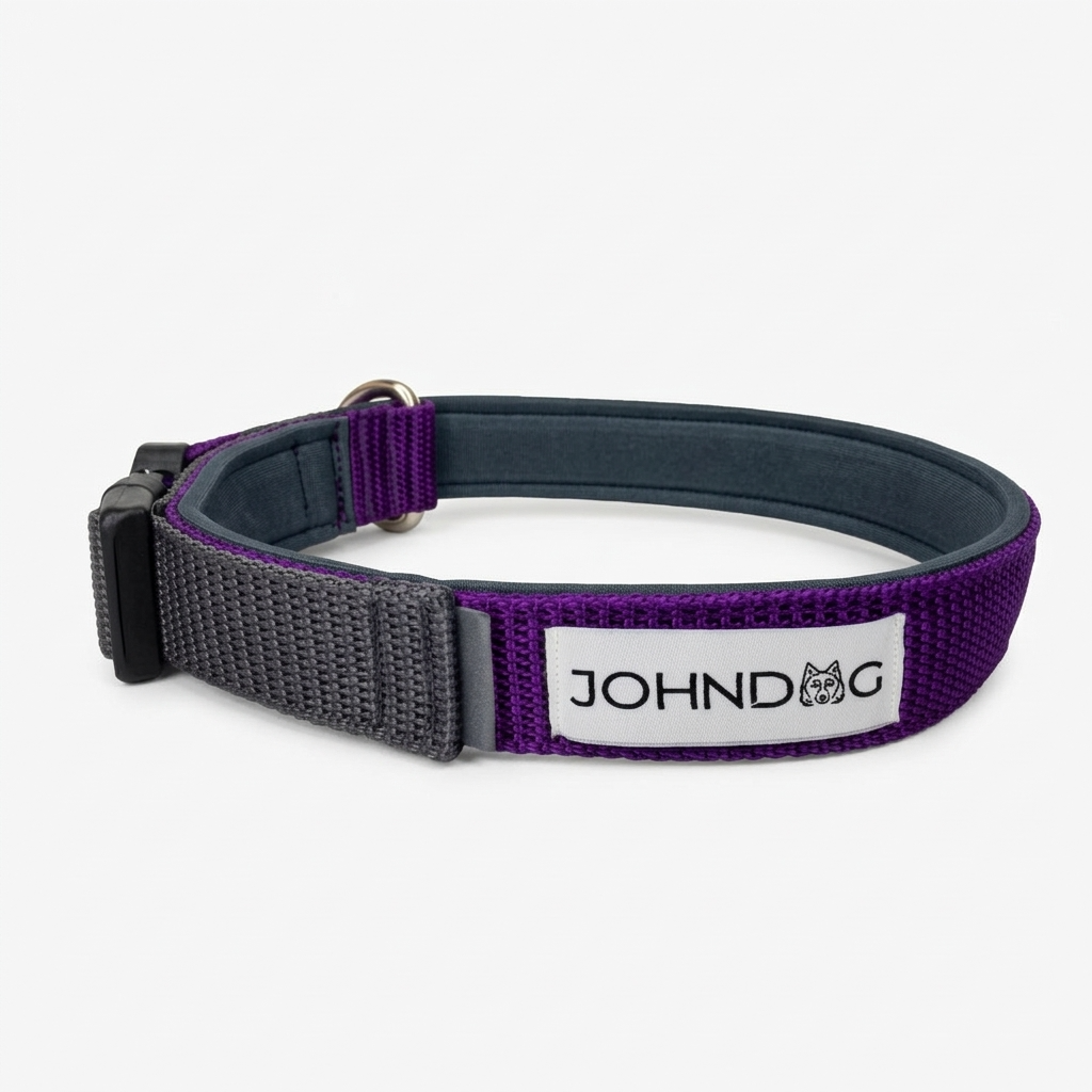 Collar Confort Johndog color morado gris producto principal