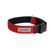 Collar Confort Johndog color Rojo Gris  3cm producto principal