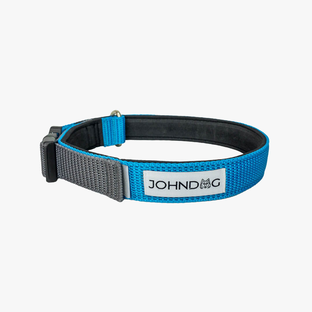 Collar Confort Johndog color Azul Cielo Gris producto principal