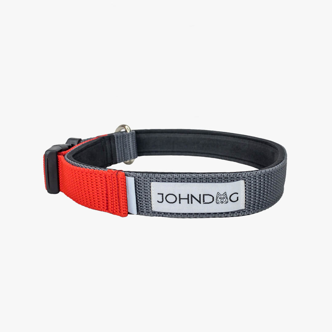 Collar Confort Johndog color Gris Rojo producto principal